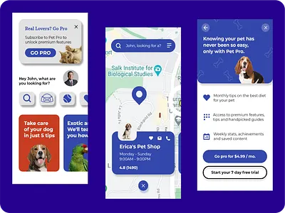 Mockup Pet App adobexd branding color colorpalette dailyui design ui userexperience