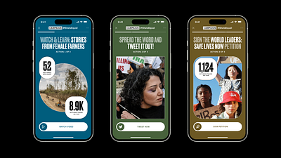 Global Citizen — Stat Stories action app cta graphic design ios iphone stats story ui ux