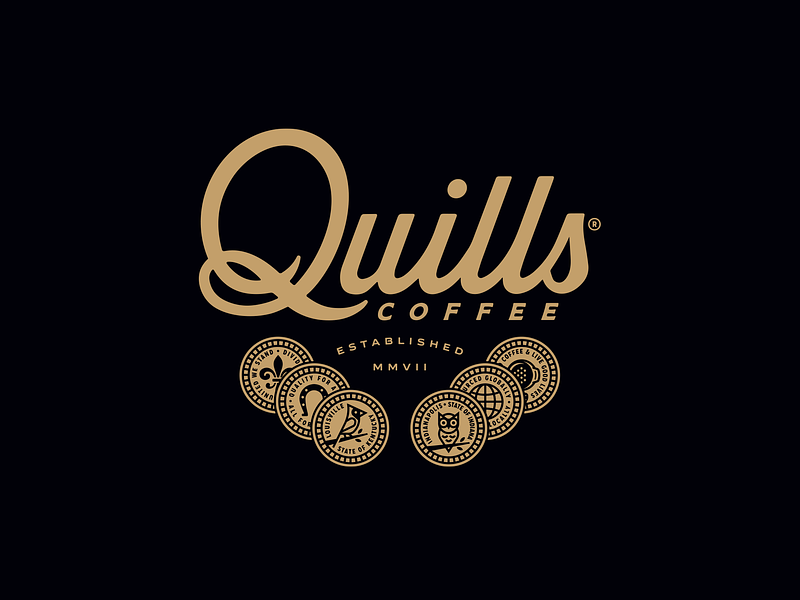 Quills Coffee - Rebranding brand identity branding growcase logo logo design logotype quills coffee