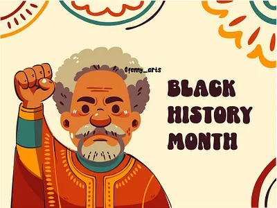 Celebrating Black History Month Artwork Illustration african afro background banner black campaign celebration commemorate community diversity event heritage history month post poster power symbol template visual