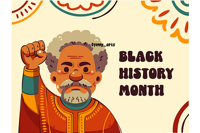 Celebrating Black History Month Artwork Illustration african afro background banner black campaign celebration commemorate community diversity event heritage history month post poster power symbol template visual