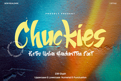 Chuckies – Retro Urban Font decorative design display font funky groovy handwritten hipster illustration modern new old retro trend typeface typography ui urban vintage web