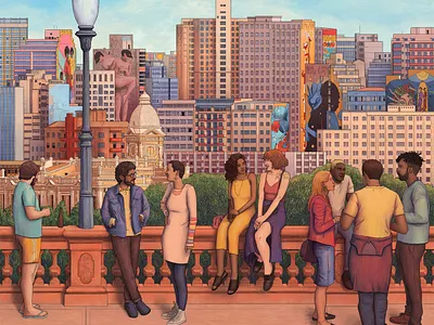 Sapucaí beaga belo horizonte cidade city cityscape graffiti illustration ilustração skyline street urban urban sketching