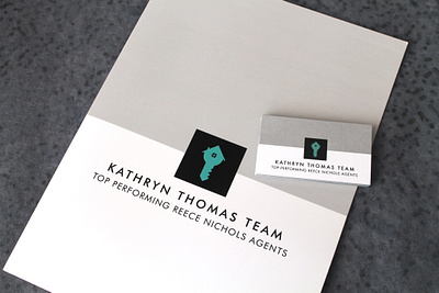 Branding Project agent black branding business card businesscard folder grey house key presentation presentation design real estate realtor realty teal vector