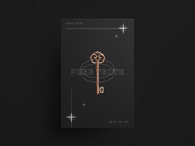 PURE TRUTH design font key philosophy poster art truth type typography typography art