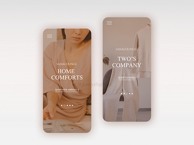 SanaLounge mobile ecommerce page design ecommerce fashion brand mobile design mobile ui product page ui design uiux web design agency web designer web development webdesign