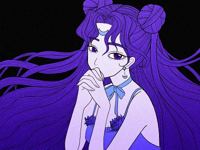 LUNA asian asian girl fantasy fantasyart girl character illustration linesart luna philosophy sailor moon sailormoon
