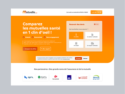 Webdesign Mutuelle.com figma health insurance website webdesign