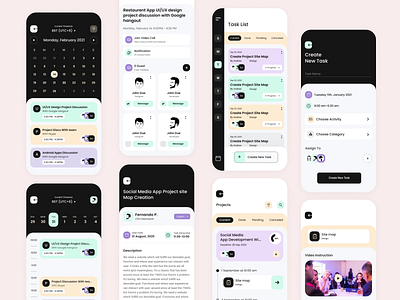 Task Schedule app design calendar ui calender interection interface management management app management system mobile app mobile app design task list task management task manager tasks trendy design uidesign uiux ux design