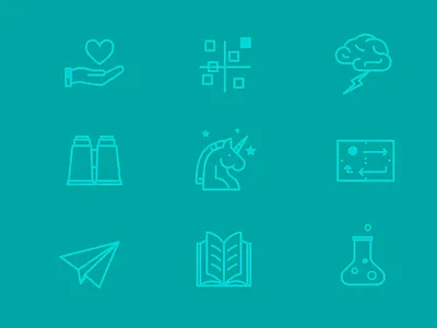 Innovation Methodology Icons design thinking iconography innovation methods