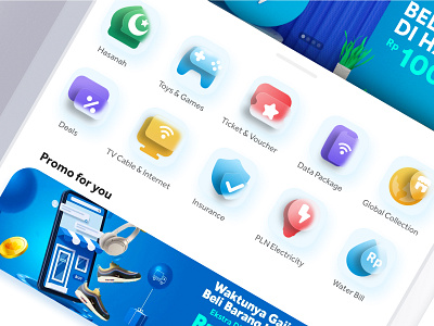 Glassmorphism Icon Exploration app blibli branding colorful design frosted frosted glass glassmorphism glassy icon design iconography icons icons set mobile app trend trendy design ui ui design uiux visual