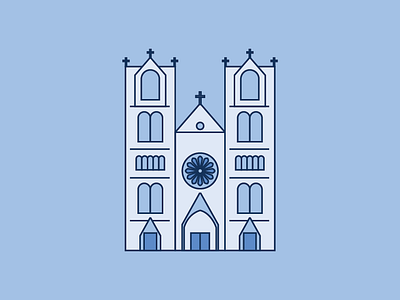 Church Illustration app design drawing fun icon illustration logo minimal vector work