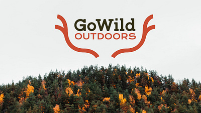 GoWild Outdoors australia branding buck country deer design dogs fishing graphic design green hunting illustration lettering logo orange outdoors typography vector