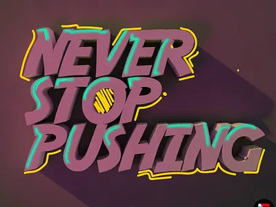 Don't give up 3d 3d animation 3d art c4d design dribbble illustrate illustration illustrator typography