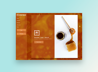 Honeybear Landing page for the daily UI challenge dailyui dailyui 003 design digitalmarketing event branding figma logo minimal ui vector web