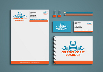 Logo & Stationery Concepts - Creative Coast Coatings branding logo stationery