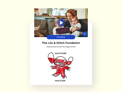 Daily UI 32 | Crowdfunding Campaign crowdfund crowdfunding crowdfunding campaign daily 100 challenge daily ui dailyui dailyuichallenge lilo lilo and stitch ui