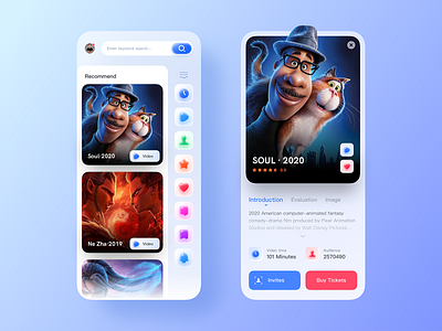 Movie Theme UI Design app design icon ui