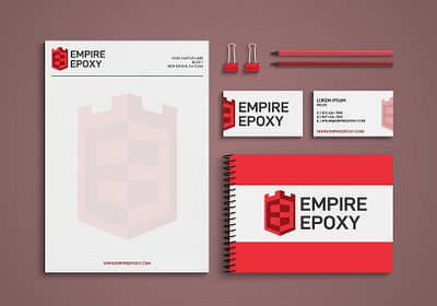 Logo & Stationery Concepts - Empire Epoxy branding logo stationery