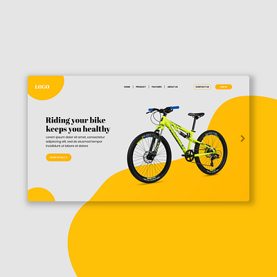 Bike Landing Page flat inkscape landing page landingpage minimal ui uiux ux web design website design