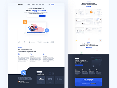 User.com - homepage crm cta cta button customers integrations landing landing page marketing marketing automation quote quotes saas testimonials