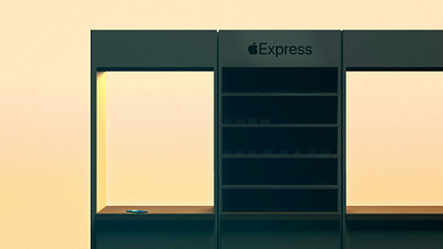 Express Storefront Sunset apple store cinema 4d covid express storefront illustration kiosk retail