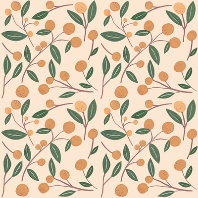 Orange Branches design illustration