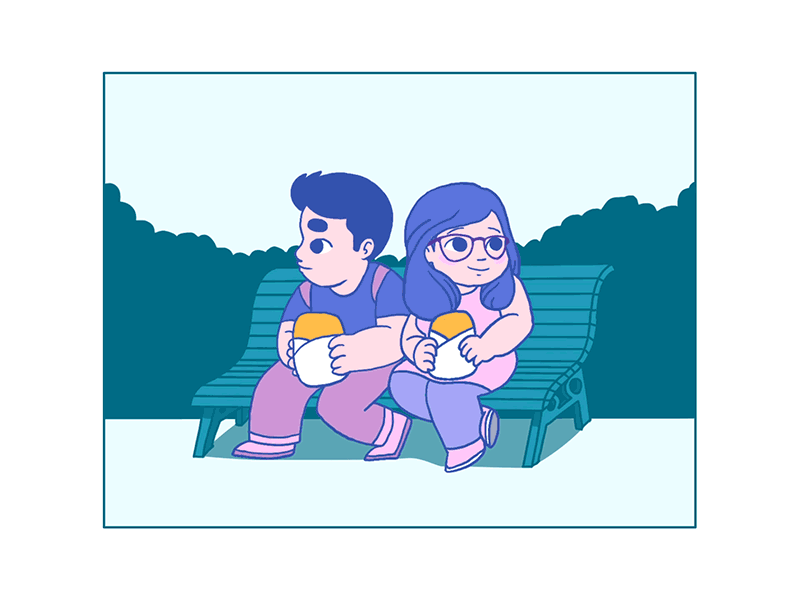 2 years! 2d animation cel character gif illustration motion