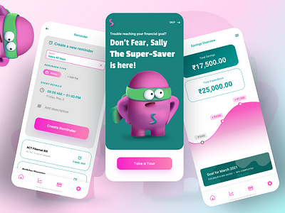 Super-Saver : Budget Tracking App 2020 2020 trends branding budget app budgeting design challenge mobile app mobile ui money saving app ui design ui ux