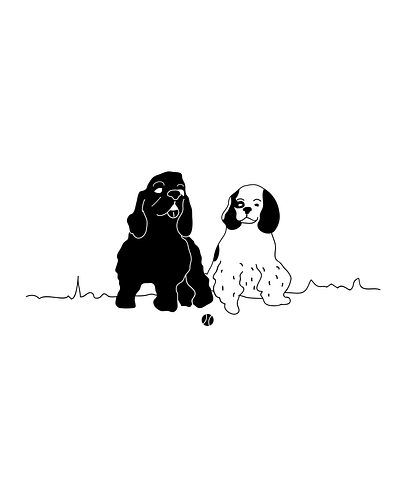 MILLA & PATRICK design digital art digital illustration dogs drawing illustration logo pets print storybook storytelling vector