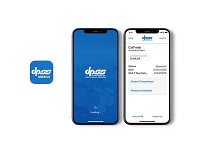 DPSS Mobile accessibility concept design government minimal mobile mobile app mobile app design social services ui uiux ux design
