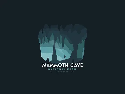 Mammoth Cave National Park Badge badge cave caving depth mammoth mammoth cave national park outdoors series sticker vintage