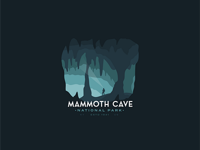 Mammoth Cave National Park Badge badge cave caving depth mammoth mammoth cave national park outdoors series sticker vintage