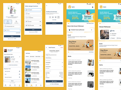 MyPet Apps app design figma mobile app pet pet care petshop ui