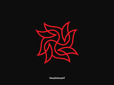 Red Rose Flower Logo boutique branding decorative design floral flower graphic design icon logo monoline ornamental red rose symbol