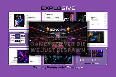 Explosive - Esport Gaming Powerpoint Template advertisement advertisements corporate design enterpreneur enterprise game design gamers gaming powerpoint presentation powerpoint template presentation