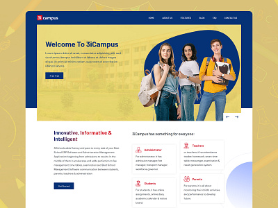 3iCampus art design branding design designing devil landing page ui ux web webpages website concept website design website design and development website designer websites