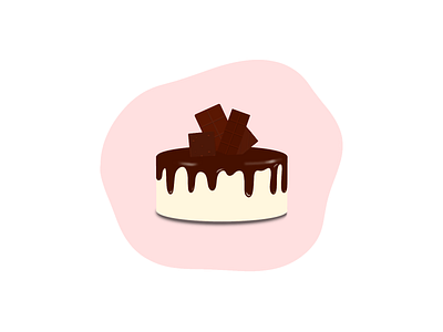 Chocolate Cake branding cake chocolate design designer dribble icon illustration vector art