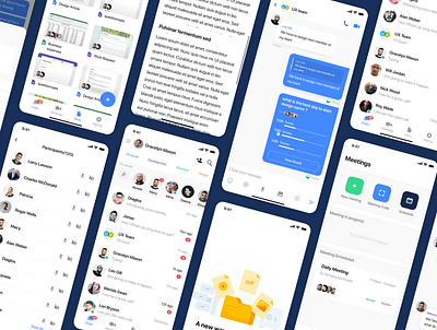 Umbrella Chat App UI kit app chat chat app chat bot chatbot chatting design illustration kit ui ui ux ui design uidesign uikit uikits uiux