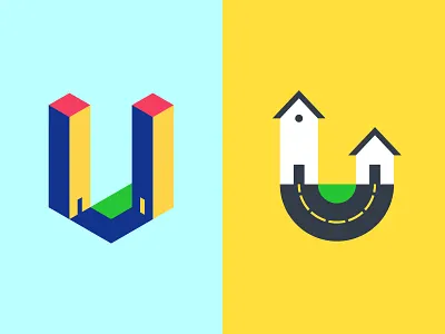 U Perspective Lettermarks behance design dribbble graphic design illustrator logo logo design logoidea logoinspire logonew logotipo minimal shapes typography vector
