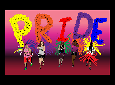 PRIDE PARADE illustration lgbtqia parade pride