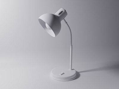 3D Desk Lamp - Clay 3d 3d animation 3d art 3d artist 3d design app blender blender 3d blender3d blender3dart blendercycles c4d design icon illustration minimal ui uidesign