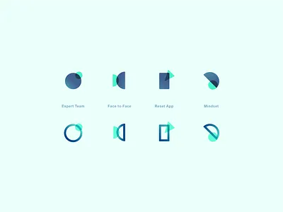Reset Health - Icon set branding health icons illustration vector