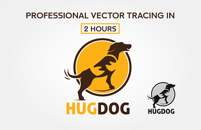 Convert Vector HUGDOG design icon illustration illustrator logo minimal typography vector vector art vector illustration vector logo vector trace vector tracing logo vectors