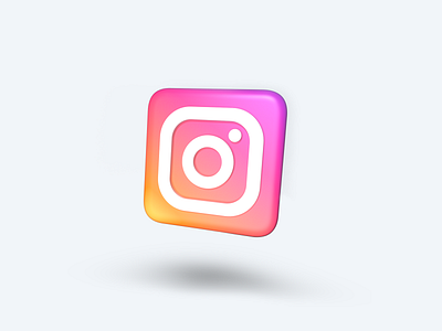 Instagram 3D Icon 3d art 3dlogo 3dvisualization adidas design icon logo minimal typography vector