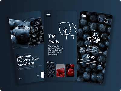 Fruits - App Design app aziz xabibullaev batix clean clean design delivery app delivery service design food app food delivery fruits fruits app health meal mobile app mobile design service ui ui design ui ux