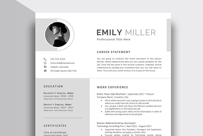 Professional resume templates two page resume template