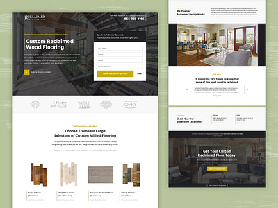 Reclaimed Wood Flooring Landing Page advertising campaign design digital design flooring flooring landing page landing page lead gen ppc marketing reclaimed designworks reclaimed wood reclaimed wood floors ui unbounce pages ux wood floors