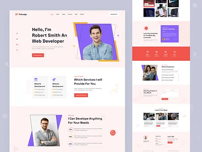 Folioedge | Personal Portfolio Website Landing Page v3 agency branding creative cv design devignedge mhmanik02 minimal personal personal project portfolio portfolio landing page portfolio site portfolio template portfolio website resume template ui web design website website design website template