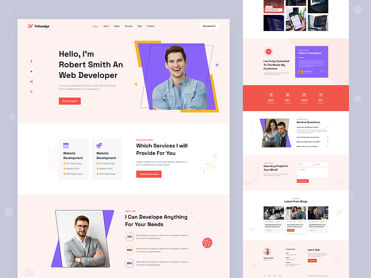 Folioedge | Personal Portfolio Website Landing Page v3 by Mahmudul ...